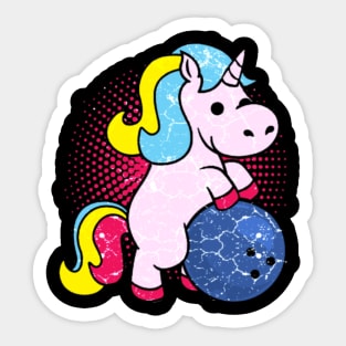 Unicorn Daughter Bowling Kids Funny Bowling Sticker